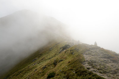 Zawracie Pass 1863m, behind Volovec 2064m, Tatra NP