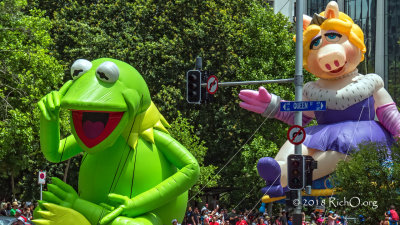 Auckland Christmas Parade Kermit Miss Piggy