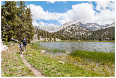 Hiking along an unnamed pond