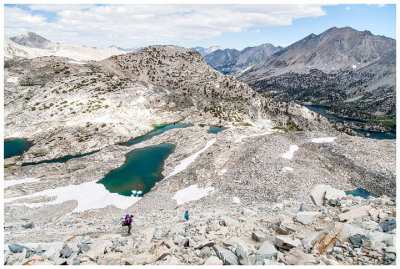 Steve and Norah descending Glen Pass