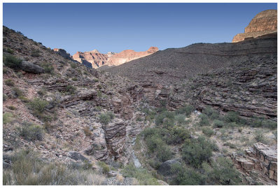 Looking down at Hermit Creek campsite