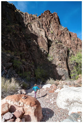 Heading down Monument Creek wash