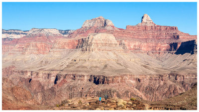 Steve and Norah hiking to Plateau Point