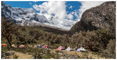 Climbers tents at base camp