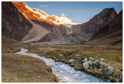 Sunset on Alpamayo