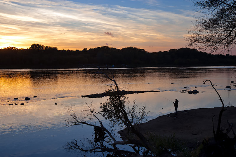 Fishing At Sunset