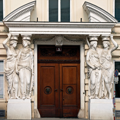 Caryatids Guarding The Door