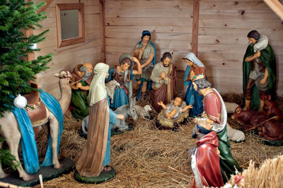 Nativity Scene At Church Of St. Francis Of Assisi