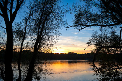 Sunset On Wisla River
