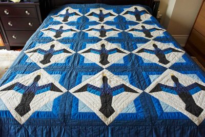 my 1-st quilted bedcover