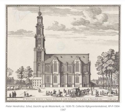 Amsterdam, westerkerk door Pieter Hendricksz Schut circa 1630-1679 [Rijksprentenkabinet}, [Jan Lamper].jpg