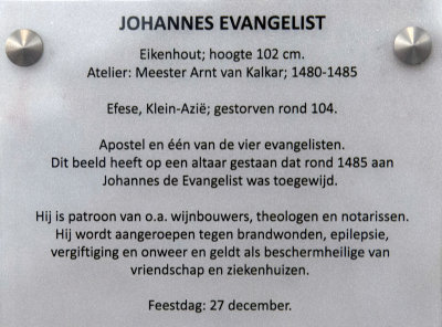 Venray RK Petrus' Bandenkerk Beeld Evangelist Johannes [011] 2017 4431.jpg