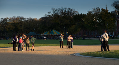 Picture takers on the Mall