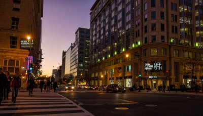 Evening at 11th and E NW
