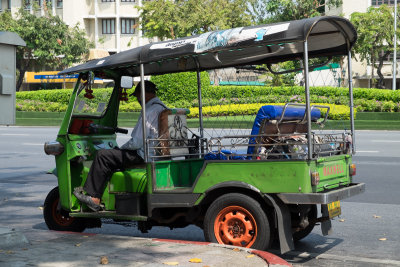 This kind of taxi is called a Tuk Tuk