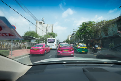 Very colorful taxis