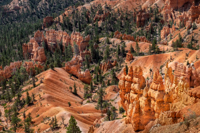 A closer look at the rock formations.  Certainly different than Zion