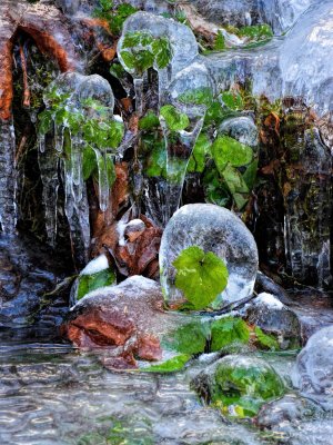 Columbia Gorge Waterfalls, December 2013