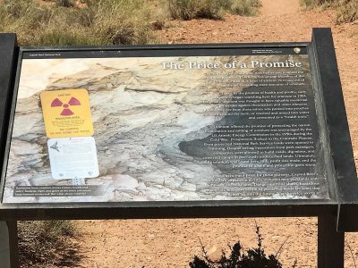 Sign Explaining the Dangers of Abandoned Uranium Mine