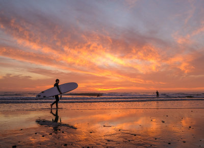 A Surfer Sunset