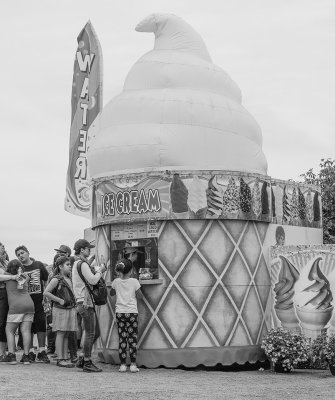 Waiting in Line at the Ice Cream Stand