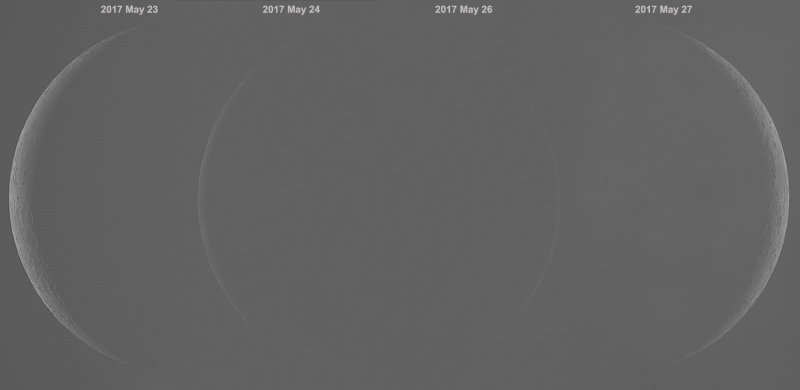 Four Crescent Moons In Five Days