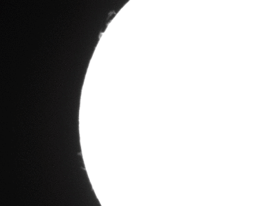 Annular solar eclipse - 2nd contact, 3 minutes