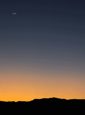Moonset from western Arizona - 50 minutes