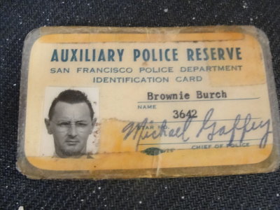 SFPD Auxiliary Police Reserve ID card