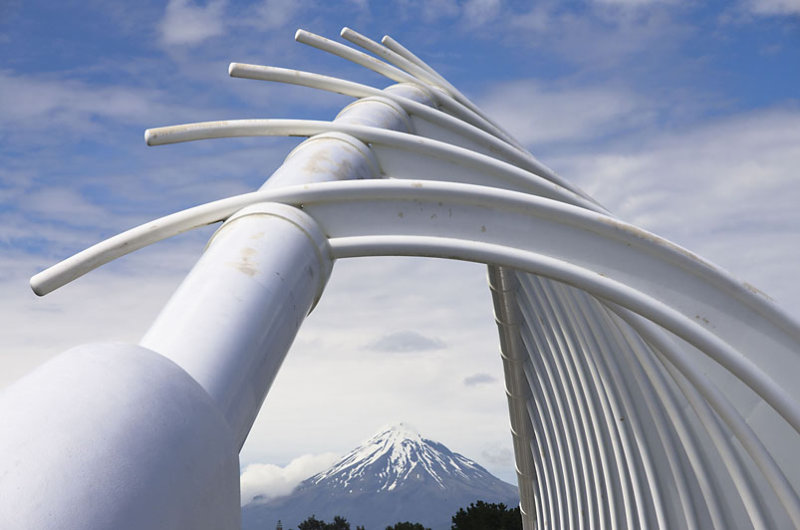 Te Rewa Rewa Bridge and Mt Taranaki