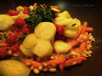 Scrambled Vegetables with Brown Rice & Soynuts