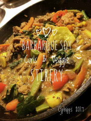 Barbarque Soy Curls & Veggie Stir-fry