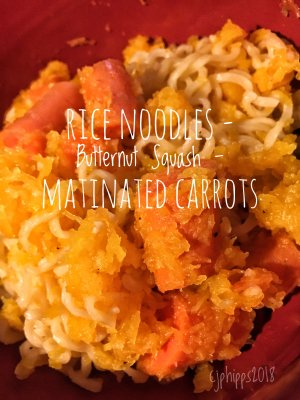 Noodles with Mashed Squash & Carrots