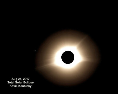 2017 Total Solar Eclipse (with Space station to left of sun)