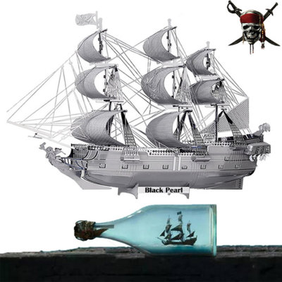 Black Pearl New DIY 3D Metal Puzzle May flower ship  $3.jpg