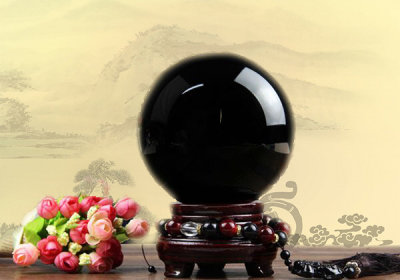 Natural Black Obsidian Sphere 4.jpg