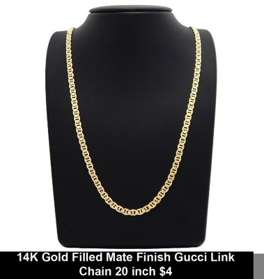 14K Gold Filled Mate Finish Gucci Link Chain 20 inch $4.jpg