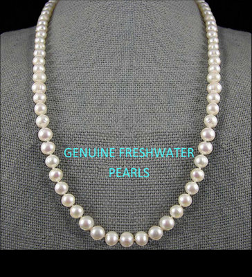Genuine Freshwater White Pearl Necklace $6.jpg