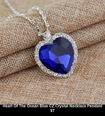 Heart Of The Ocean Blue CZ Crystal Necklace Pendant $7.jpg
