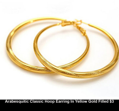 Arabesquitic Classic Hoop Earring In Yellow Gold Filled $3.jpg