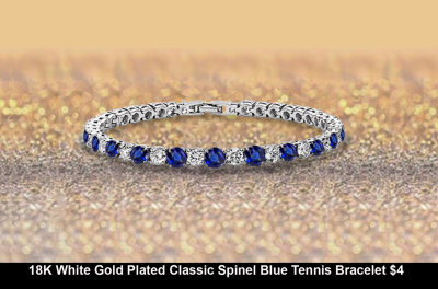18K White Gold Plated Classic Spinel Blue Tennis Bracelet $4.jpg