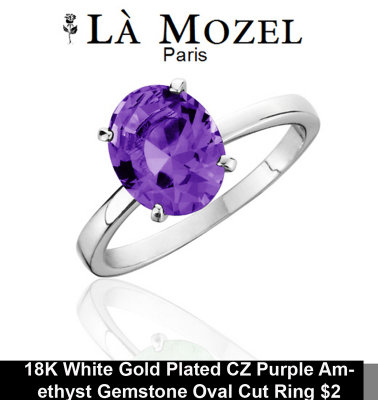 18K White Gold Plated CZ Purple Amethyst Gemstone Oval Cut Ring $2.jpg