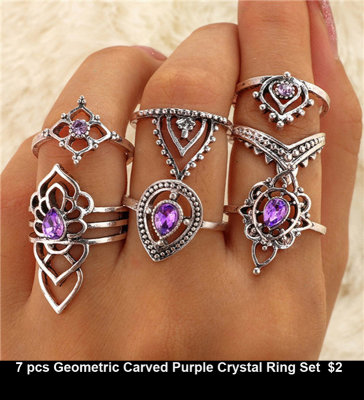 7 pcs Geometric Carved Purple Crystal Ring Set  $2.jpg
