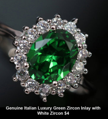 Genuine Italian Luxury Green Zircon Inlay with White Zircon $4.jpg