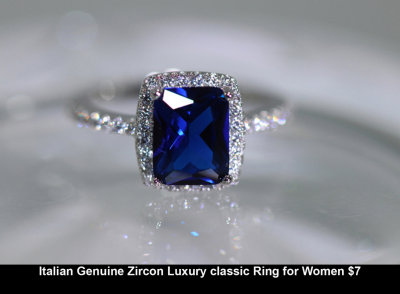 Italian Genuine Zircon Luxury classic Ring for Women $7.jpg