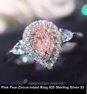 Pink Pear Zircon Inlaid Ring 925 Sterling Silver $3.jpg