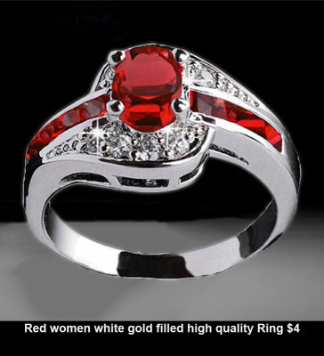 Red women white gold filled high quality Ring $4.jpg
