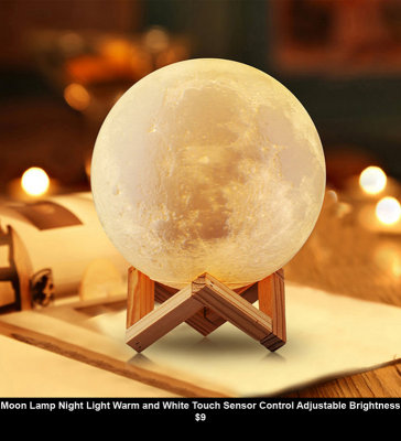 Moon Lamp Night Light Warm and White Touch Sensor Control Adjustable Brightness $9.jpg