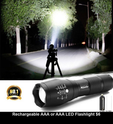 Rechargeable AAA or AAA LED Flashlight $6.jpg