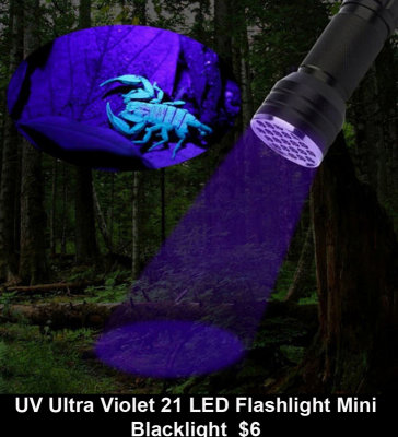 UV Ultra Violet 21 LED Flashlight Mini Blacklight  $6.jpg